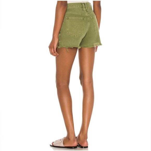 Free People Makai Cut Off Shorts in Olive Green Size 27 - Picture 5 of 13